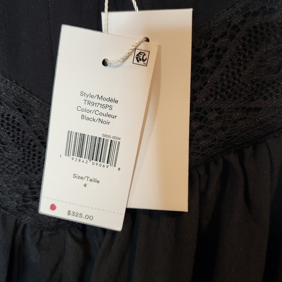10 Crosby Derek Lam Black Peplum Ruffle Tank Size 4 New with Tags - Picture 7 of 9